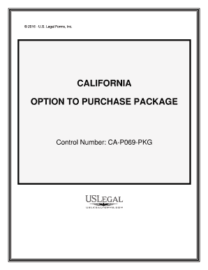 California Option  Form