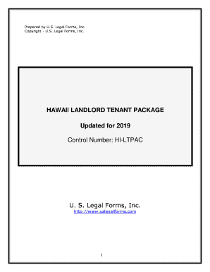 Fill and Sign the Hawaii Residential Landlord Tenant Rental Lease Forms and Agreements Package