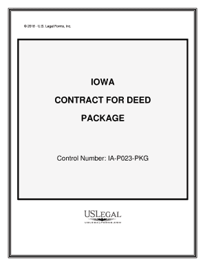 Iowa Contract Deed  Form