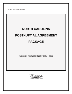 North Carolina Postnuptial  Form