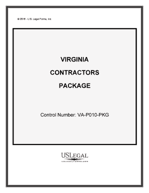Virginia Contractors Forms Package