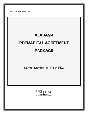 Alabama Premarital Agreements Package  Form
