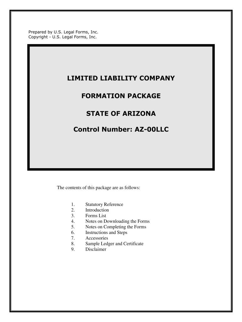 Fill and Sign the Control Number Az 00llc Form
