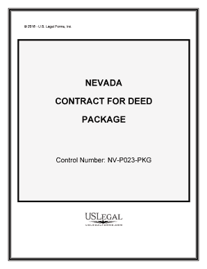 Nevada Contract for Deed Package  Form
