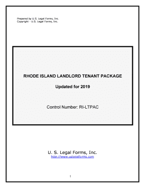 Fill and Sign the Rhode Island Residential Landlord Tenant Rental Lease Forms and Agreements Package