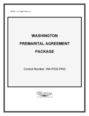 Washington Prenuptial  Form