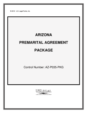Arizona Premarital Agreements  Form