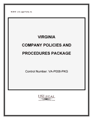 Company Policies Procedures  Form