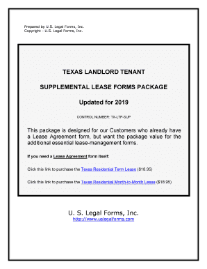 Texas Lease Agreement  Form