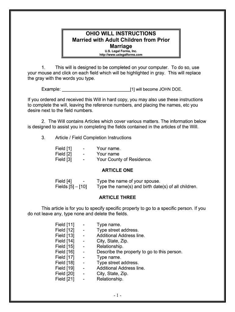 Type the Names and Birth Dates of All Children  Form