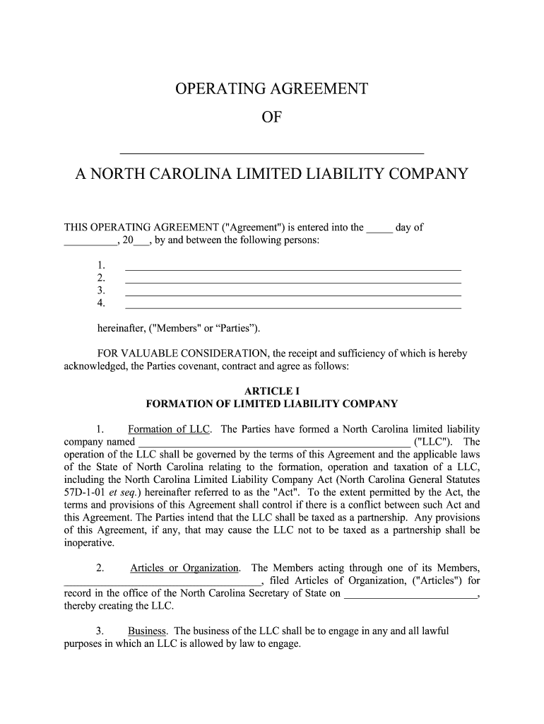 Nc Llc  Form