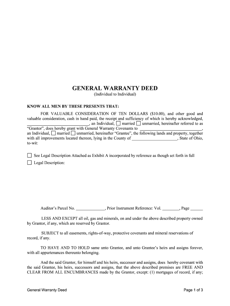 Warranty Deed Form