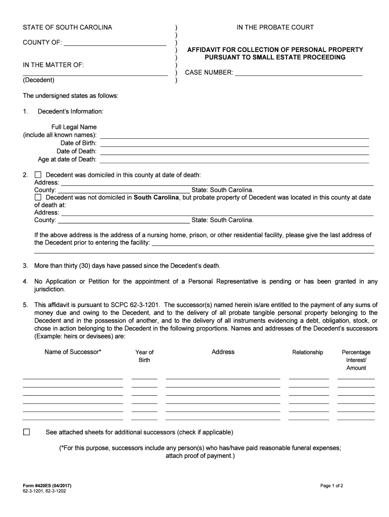 Estates  Form