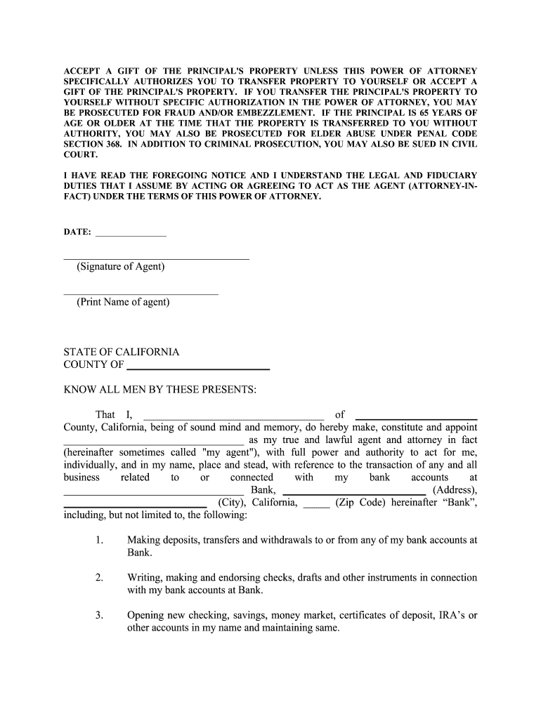 Power Attorney Poa  Form