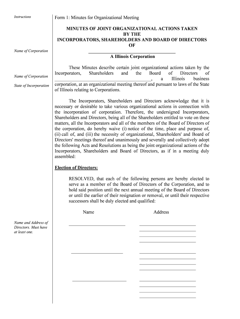Illinois Corporate Records Maintenance Package for Existing Corporations Form