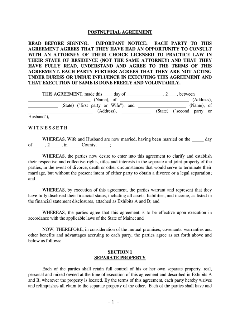 Maine Property  Form