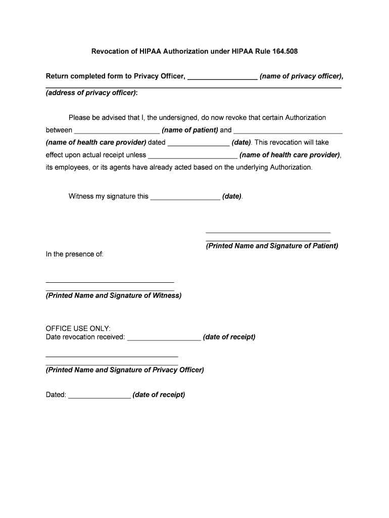 HIPAA Authorization Form