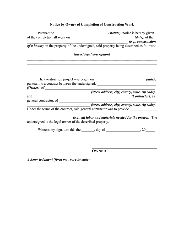 Completion Work PDF  Form
