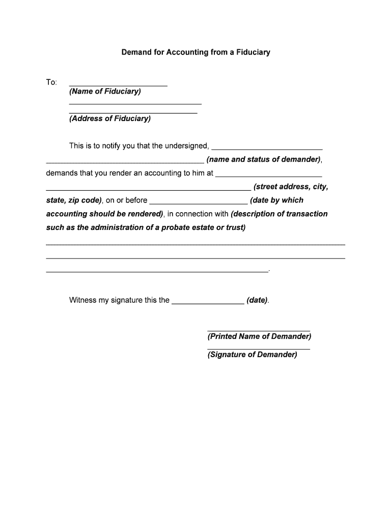 Demand Plaintiff  Form