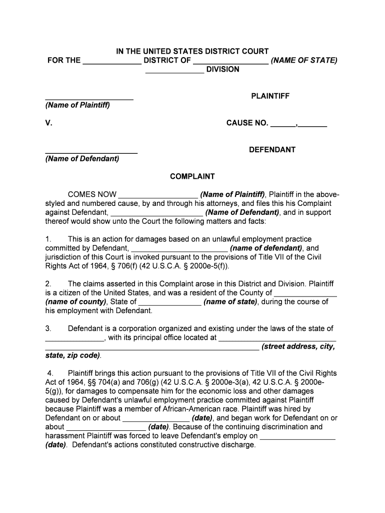 Constructive Dismissal  Form