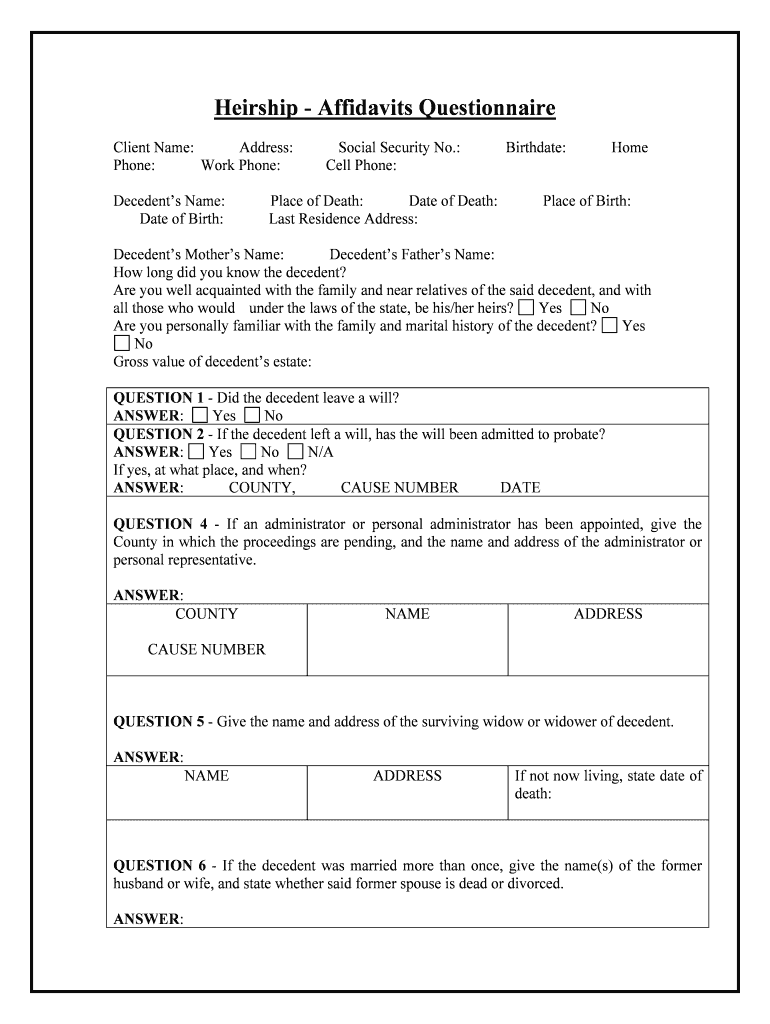 Heirship  Form