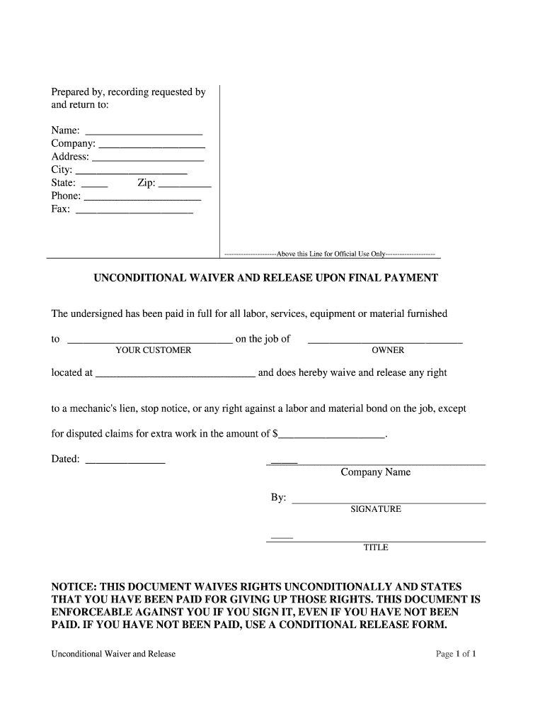 Fill and Sign the Undersigned Has Been Paid in Full for All Labor Services Equipment or Material Furnished Form