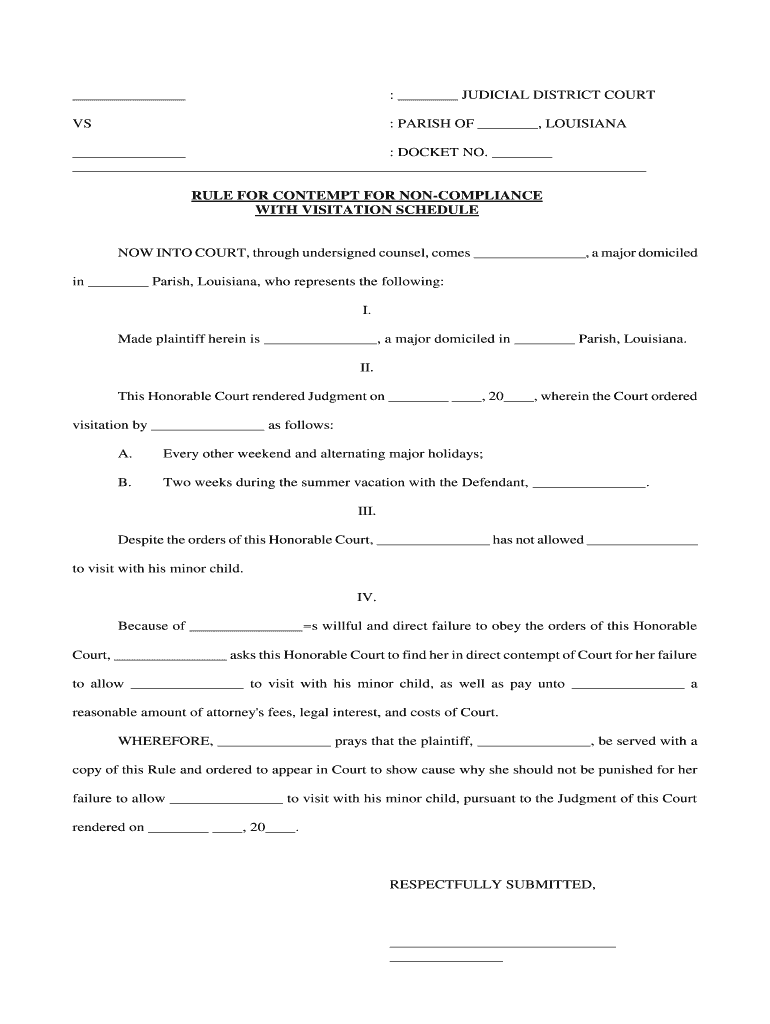 APPENDIX 23 0B FAMILY LAW AFFIDAVIT  Orleans Parish Civil  Form