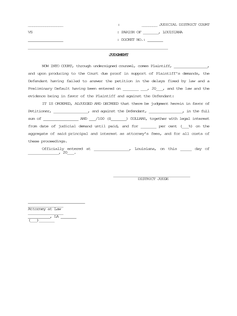 Fill and Sign the Self Represented Litigant Rule to Show Cause 21st Judicial District Court Form