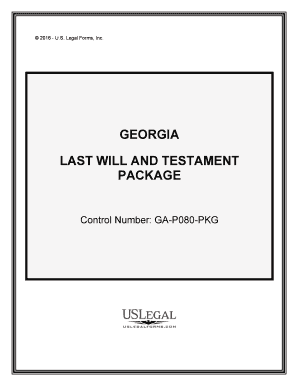 Last Will Testament  Form