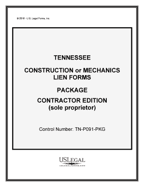 Tn Mechanics Lien  Form