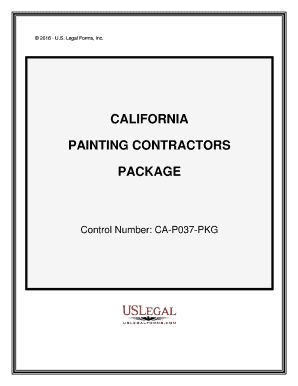 California Painting Contractor Package  Form
