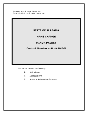 How to Change a Child's Last Name in Alabama  Form