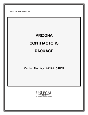 Arizona Contractors Forms Package
