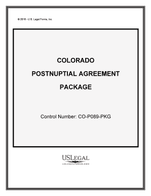 Colorado Postnuptial Agreements Package  Form