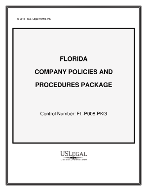 Company Policies Procedures  Form