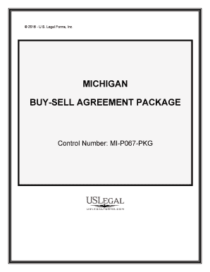 Michigan Buy Sell Agreement Package  Form