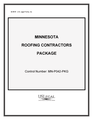 Minnesota Roofing Contractor Package  Form