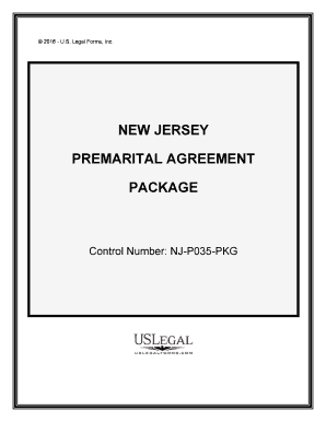 Premarital Agreements Prenuptial  Form