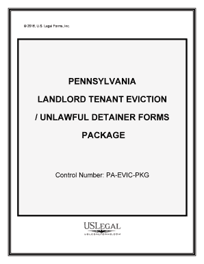 Pennsylvania Eviction  Form