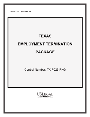 Employment Termination Package  Form