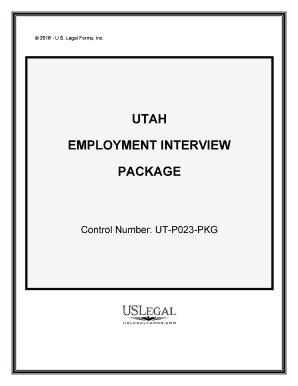 Utah Employment Interview Package  Form