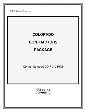 Colorado Contractors Forms Package