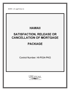 Hawaii Release Mortgage  Form