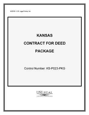 Kansas Contract Deed  Form