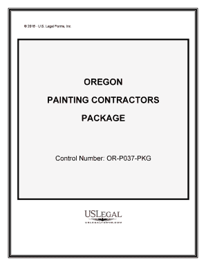 Oregon Painting Contractor Package  Form