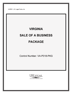 Virginia Sale of a Business Package  Form