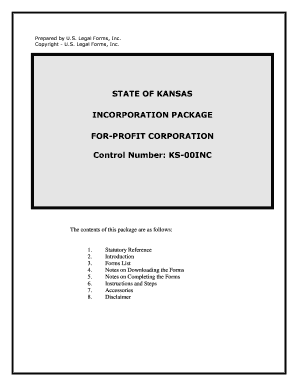 Kansas Incorporate  Form