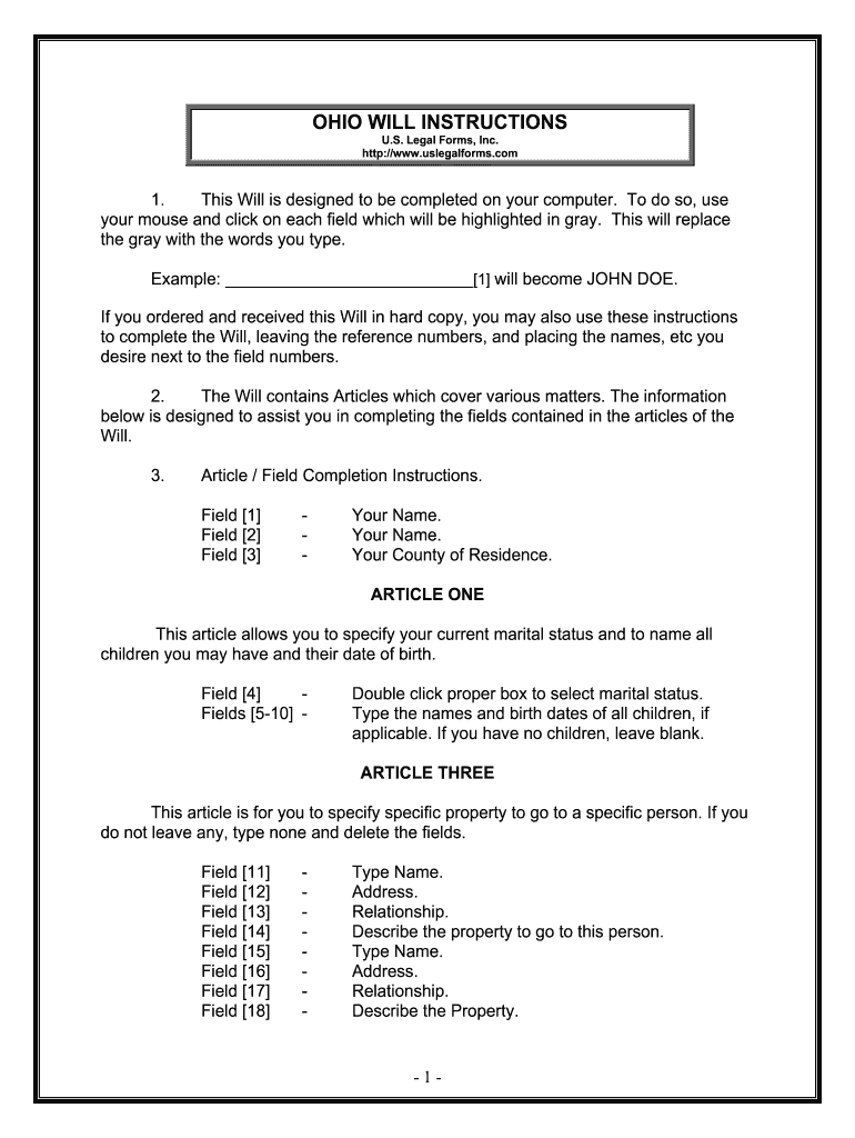 Fill and Sign the This Article Allows You to Specify Your Current Marital Status and to Name All Form