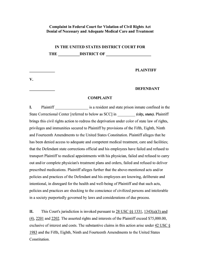 How to File a Complaint  Department of Justice  Form