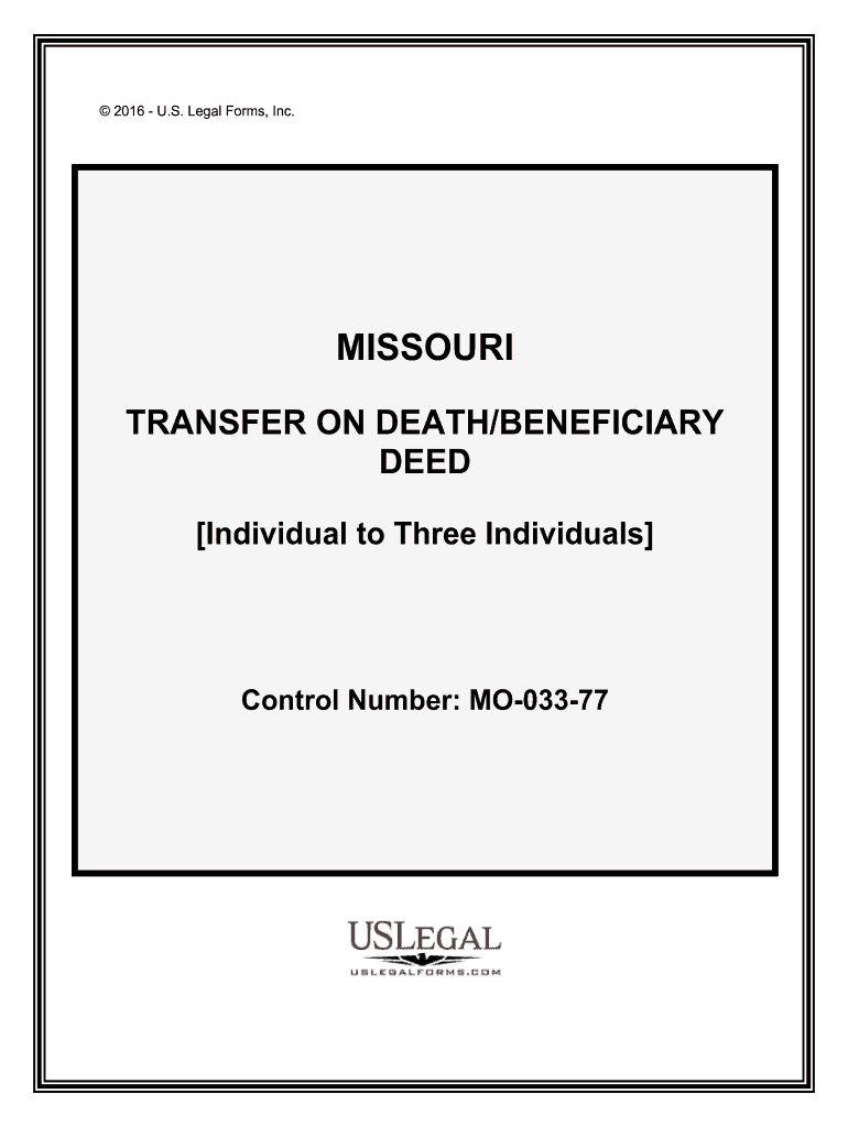Fill and Sign the Transfer on Deathbeneficiary Form